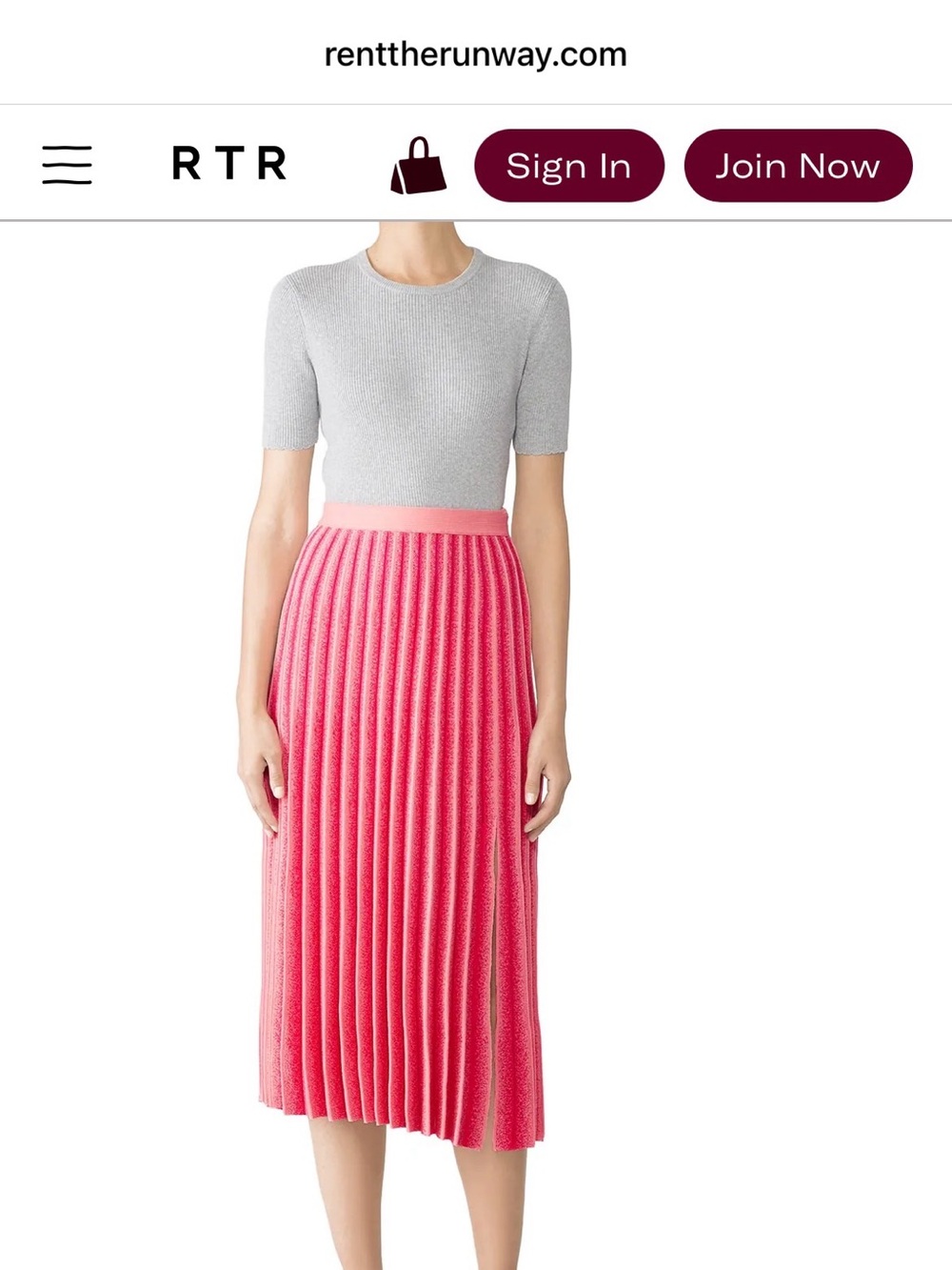 10 Derek Lam Crosby  Pink Midi Skirt - Women